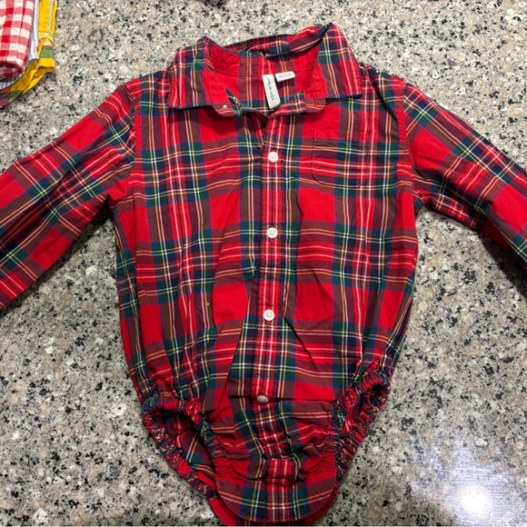 Janie and Jack Other - Janie and Jack Red Plaid Button Down Shirt